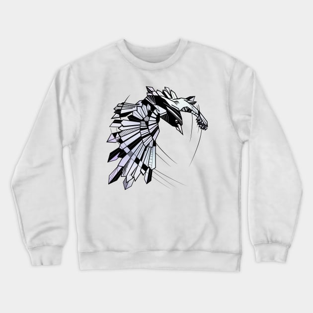 Geometric Raven Crewneck Sweatshirt by mailboxdisco